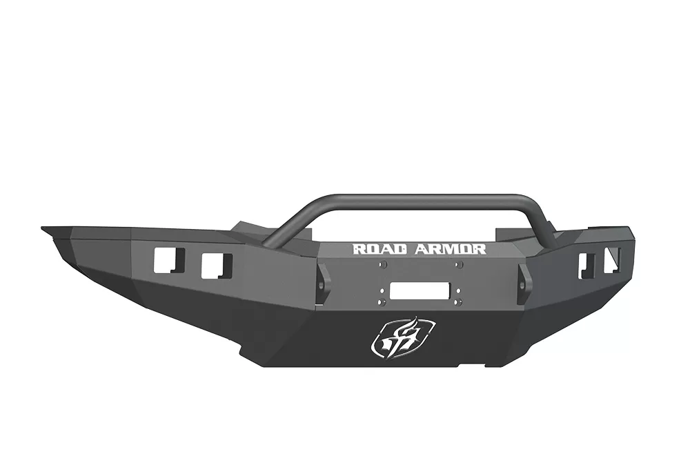 TOYOTA Front Winch Bumper Square Light Ports TACOMA 12-15 BLACK Pre-Runner Guard Road Armor Stealth Series - 905R4B