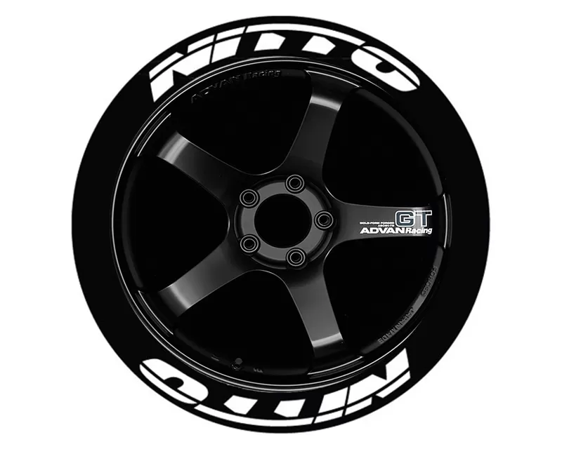 Tire Stickers Permanent Raised Rubber Lettering 'Nitto NT555 - TS-NITTONT555-RR