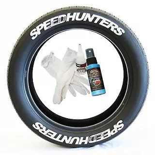 Tire Stickers Permanent Raised Rubber Lettering 'Speed Hunters'  4 of each - 17"-18" - 1" - WHITE - SPDHNTRS-1718-1-4-W