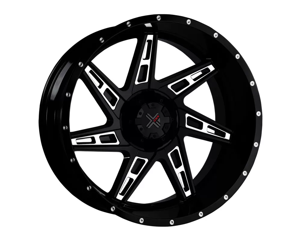 DX4 Skull Gloss Black Ball Milled Wheel 22x11.5 5x139.7/150 -40MM - X72211540-40110GBBM