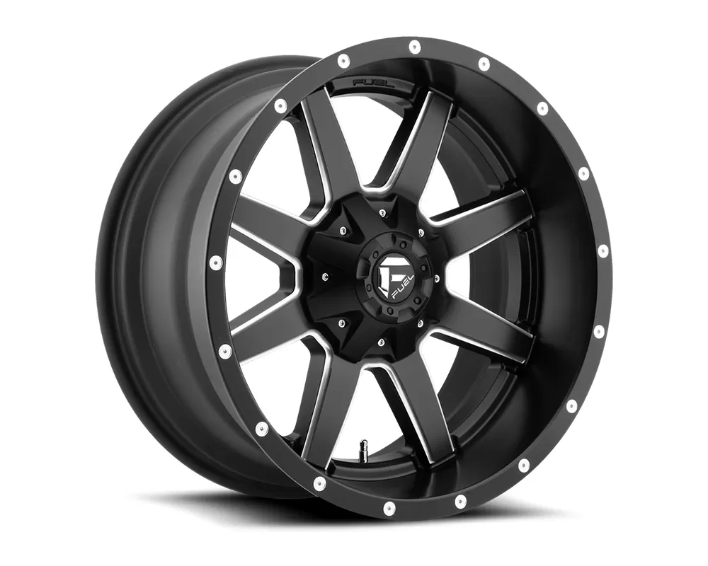 Fuel D538 Maverick Black & Milled 1-Piece Cast Wheel 20x8.25 8x165.1 122mm - D538208272F