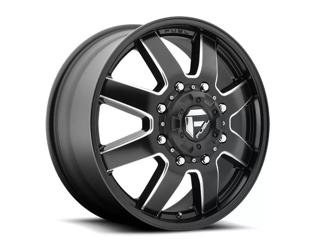 Fuel D538 Maverick Dualie Front Black & Milled 1-Piece Cast Wheel 22x8.25 8x200 104.8mm - D538228292
