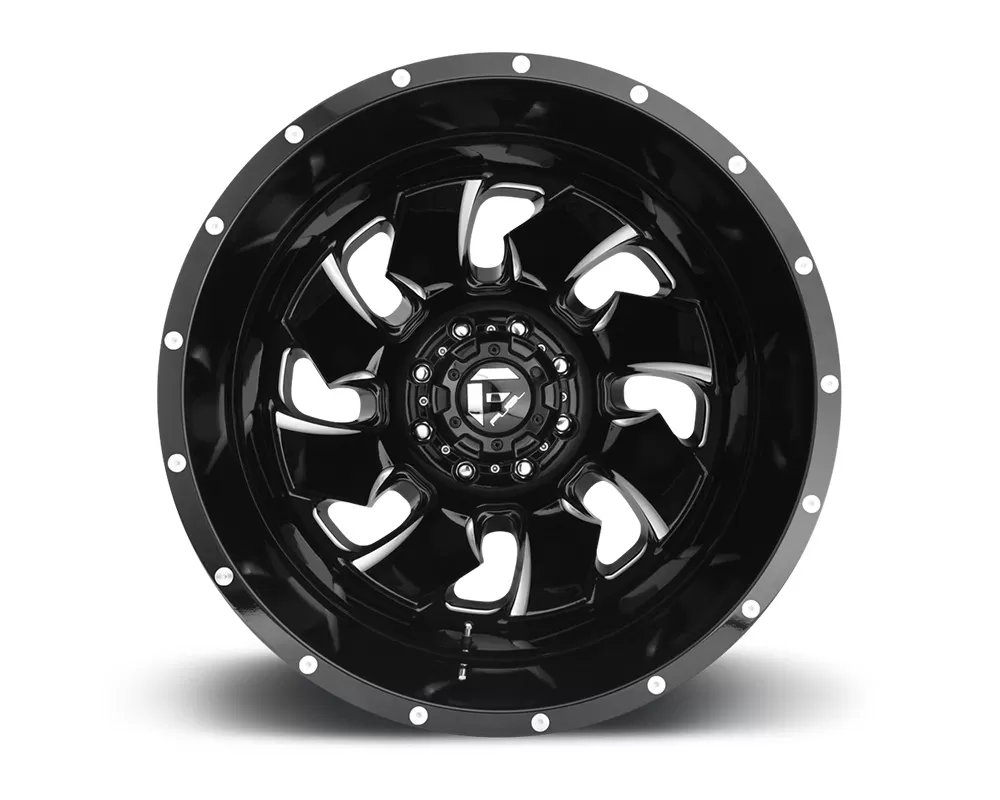 Fuel D574 Cleaver Dualie Rear Black & Milled 1-Piece Cast Wheel 20x8.25 8x200 -202mm - D57420829235