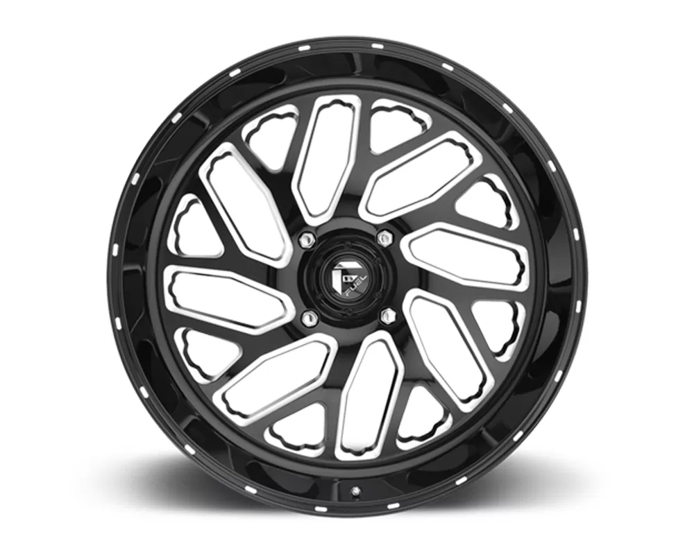 Fuel UTV D581 Triton Gloss Black & Milled 1-Piece Cast Wheel 24x7 4x156 13mm - D5812470A544