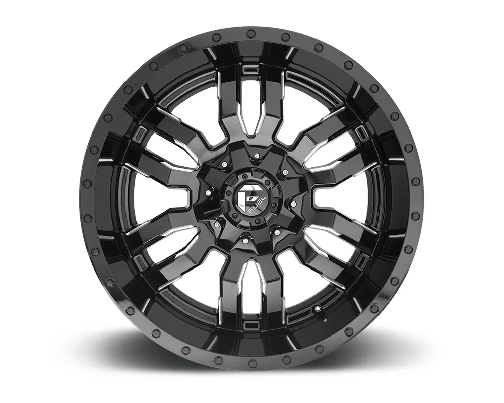 Fuel D595 Sledge Gloss Black & Milled 1-Piece Cast Wheel 17x9 6x135|6x139.7 -12mm - D59517909845