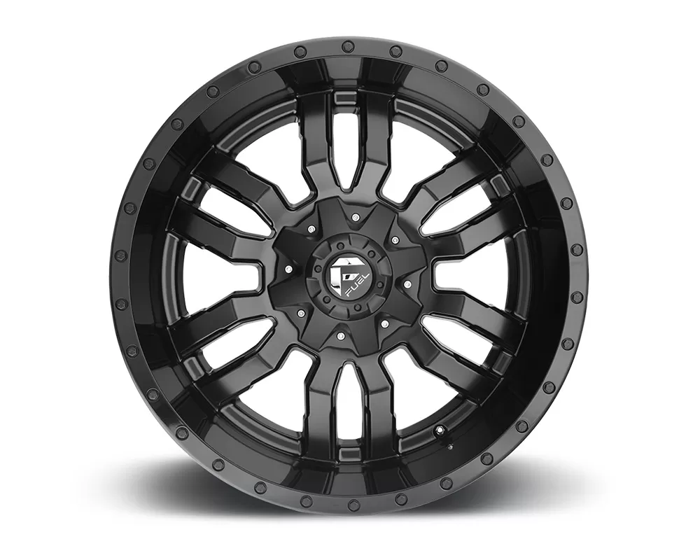 Fuel D596 Sledge Matte Black w/ Gloss Black Lip 1-Piece Cast Wheel 17x9 5x114.3|5x127 -12mm - D59617902645