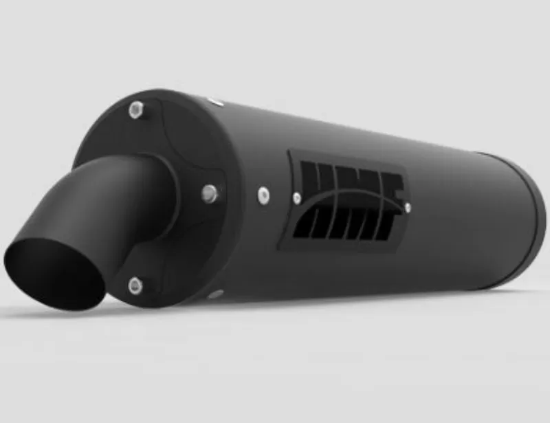 HMF Titan Series Blackout exhaust Slip-On Quiet System Gun Metal Honda Pioneer 1000 16-20 - 522713638795