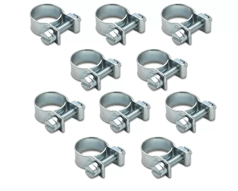 Vibrant Performance 10 Pack of 10mm-12mm Fuel Injector Style Mini Hose Clamps - 12233