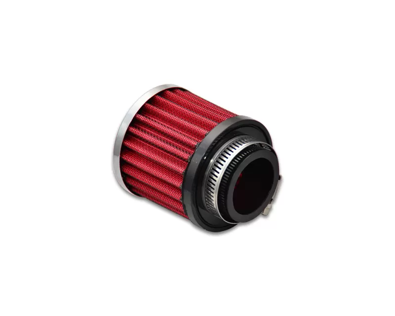 Vibrant Performance 1" (25mm) Red Crankcase Breather Filter with Chrome Cap - 2168
