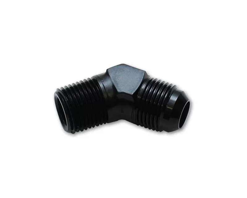 Vibrant Performance 45 Degree Anodized Black -8AN to 1/2" NPT Adapter Fitting - 10247