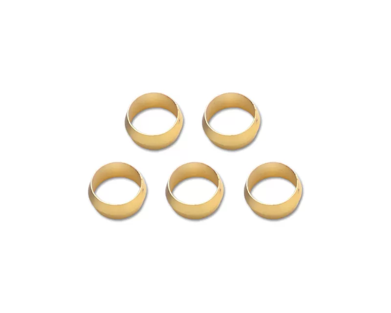 Vibrant Performance 5 Pack of 1/2" Brass Olive Inserts - 16468