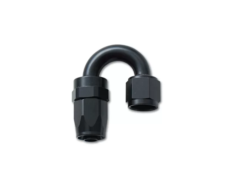Vibrant Performance Anodized Black 180 Degree Swivel Hose End with -6AN Fitting - 21806