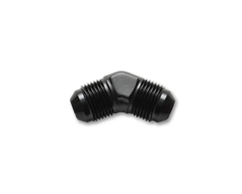 Vibrant Performance Anodized Black -12AN 45 Degree Flare Male Union Adapter Fitting - 10575