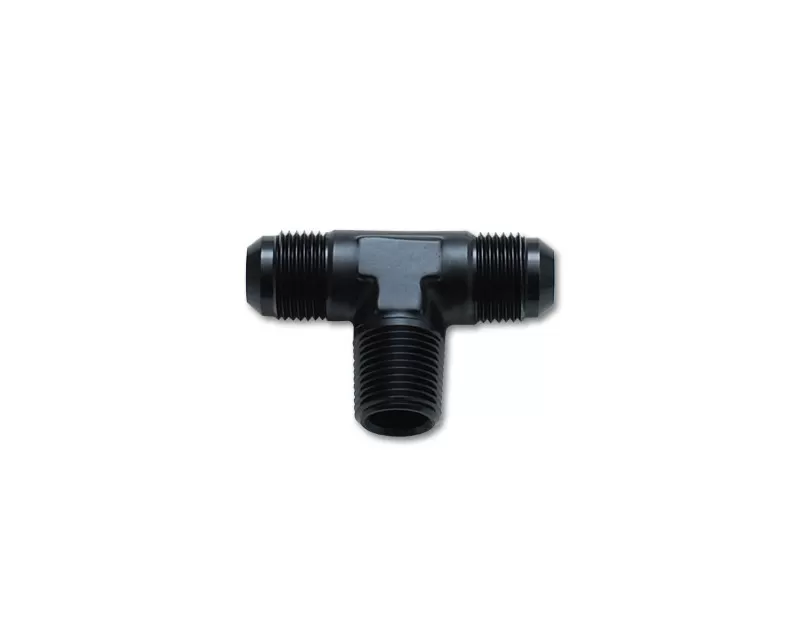 Vibrant Performance Anodized Black -16AN Flare to 1" NPT Pipe Tee Adapter Fitting - 10466