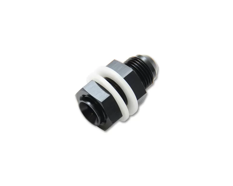 Vibrant Performance Anodized Black -10AN Fuel Cell Bulkhead Adapter Fitting with 2 PTFE Crush Washers & Nut - 16894
