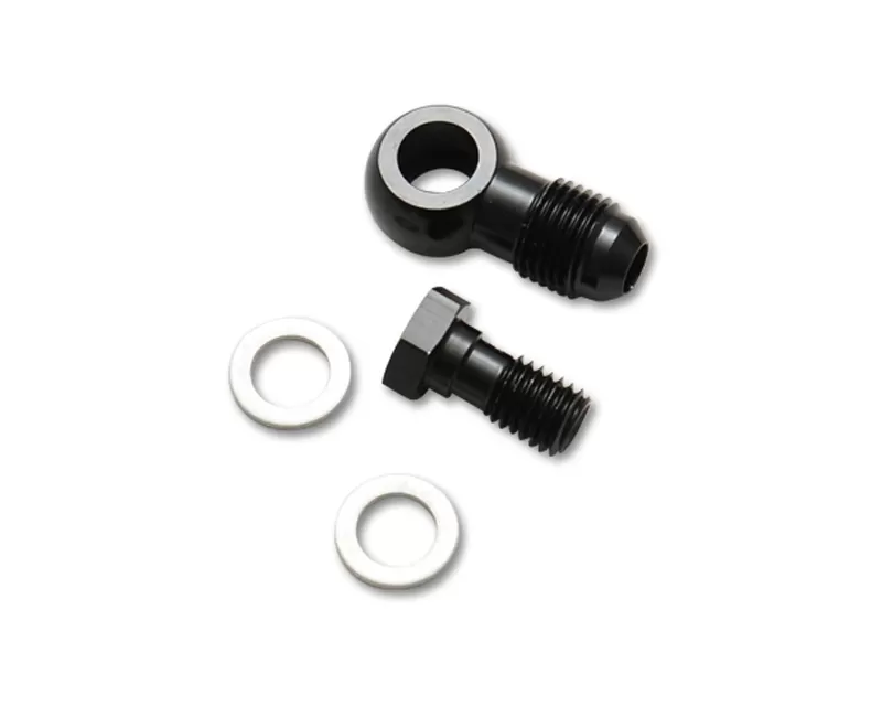 Vibrant Performance Anodized Black Aluminum -4AN Male with 12mm x 1.5 Banjo Fitting - 11515