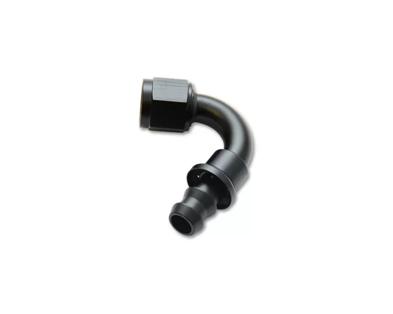 Vibrant Performance Anodized Black -8AN Push-On 120 Degree Hose End Fitting - 22208