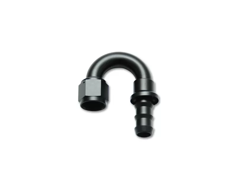 Vibrant Performance Anodized Black -10AN Push-On 180 Degree Elbow Hose End Fitting - 22810