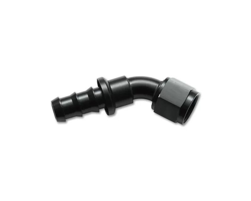 Vibrant Performance Anodized Black -10AN Push-On 45 Degree Hose End Fitting - 22410