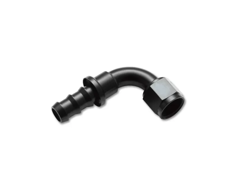Vibrant Performance Anodized Black -12AN Push-On 90 Degree Elbow Hose End Fitting - 22912