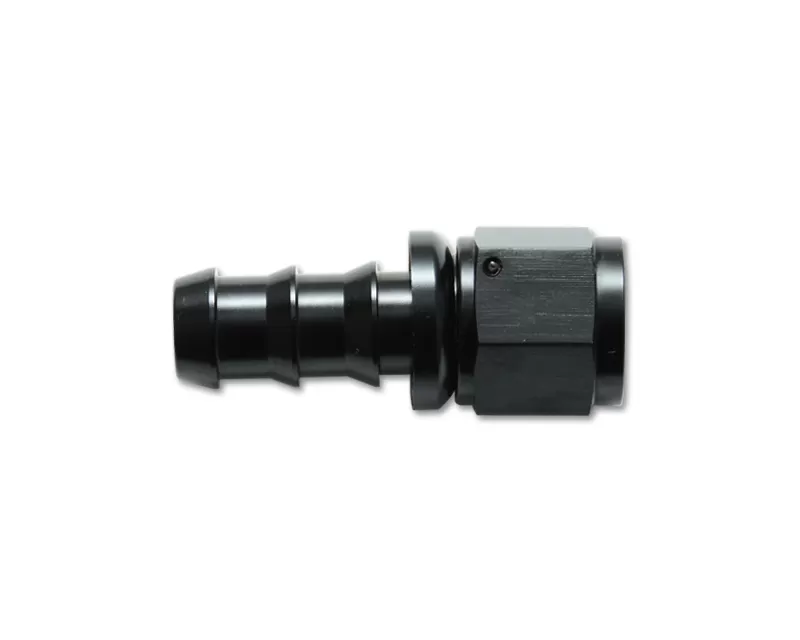 Vibrant Performance Anodized Black -12AN Straight Push-On Hose End Fitting - 22012