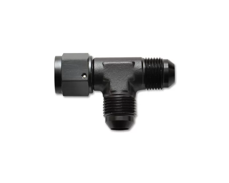 Vibrant Performance Anodized Black -3AN Tee Fitting with Female AN Swivel Adapter Fitting - 10740