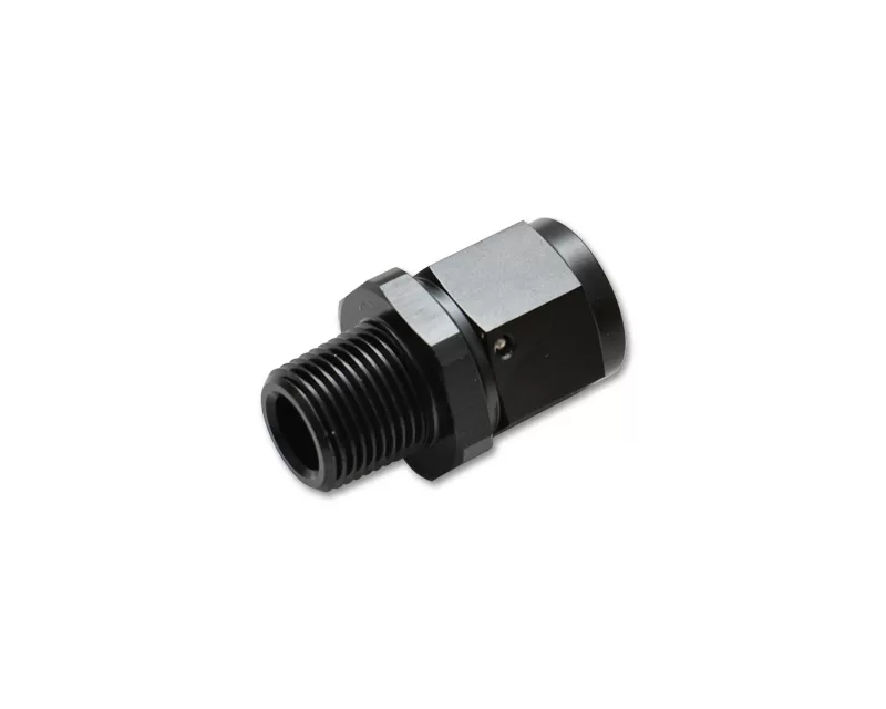 Vibrant Performance Anodized Black -10AN to 1/2" NPT Female Straight Swivel Adapter Fitting - 11375