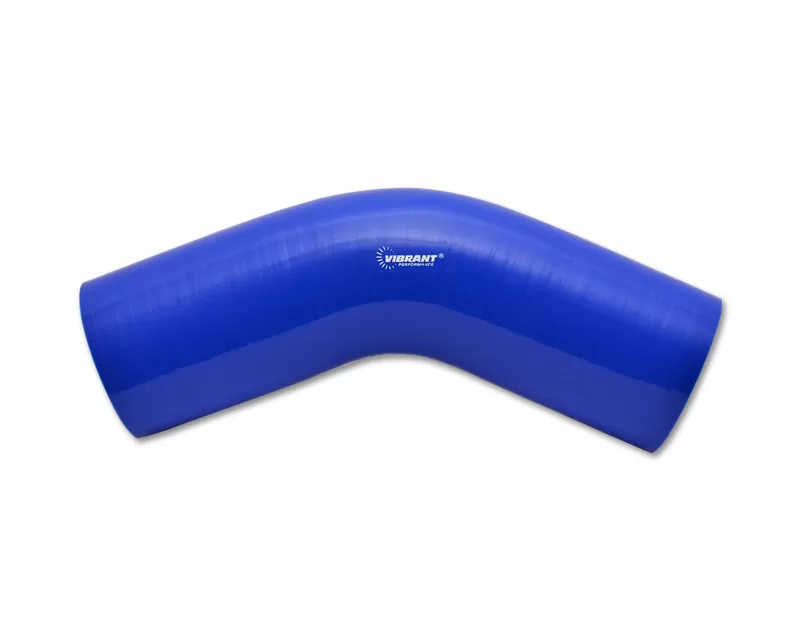 Vibrant Performance Gloss Blue 4 Ply Aramid Reinforced Silicone 45 degree Elbow 4" I.D. and 4.25" Long - 2756B
