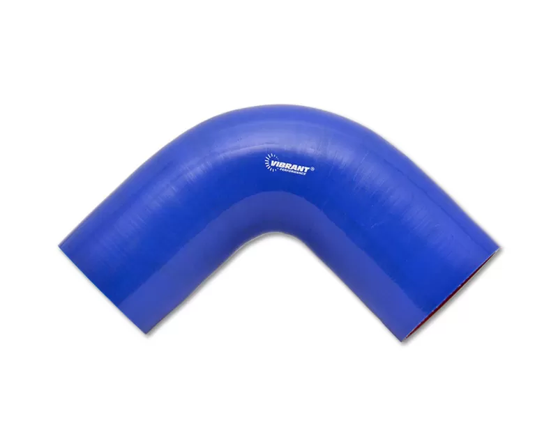 Vibrant Performance Gloss Blue 4 Ply Aramid Reinforced Silicone 90 degree Elbow 3.5" I.D. and 3.5" Long - 2745B