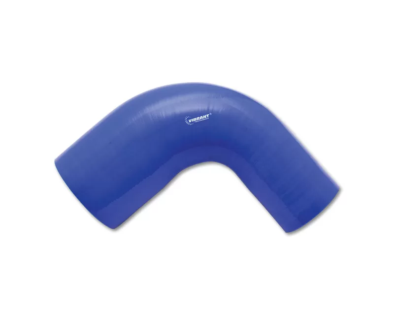 Vibrant Performance Gloss Blue 4 Ply Aramid Reinforced Silicone 90 Degree Reducer Elbow 3" to 4" I.D. and 4" Long - 2785B