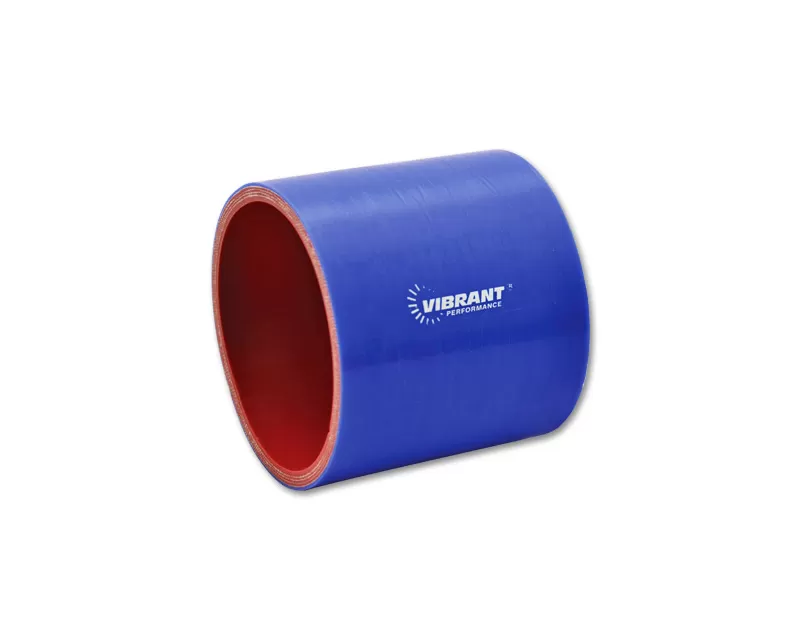 Vibrant Performance Gloss Blue 4 Ply Aramid Reinforced Silicone Sleeve 1" I.D. and 3" Long - 2700B