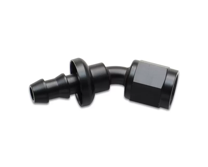 Vibrant Performance Push-On -8AN Anodized Black 30 Degree Elbow Hose End Fitting - 22308
