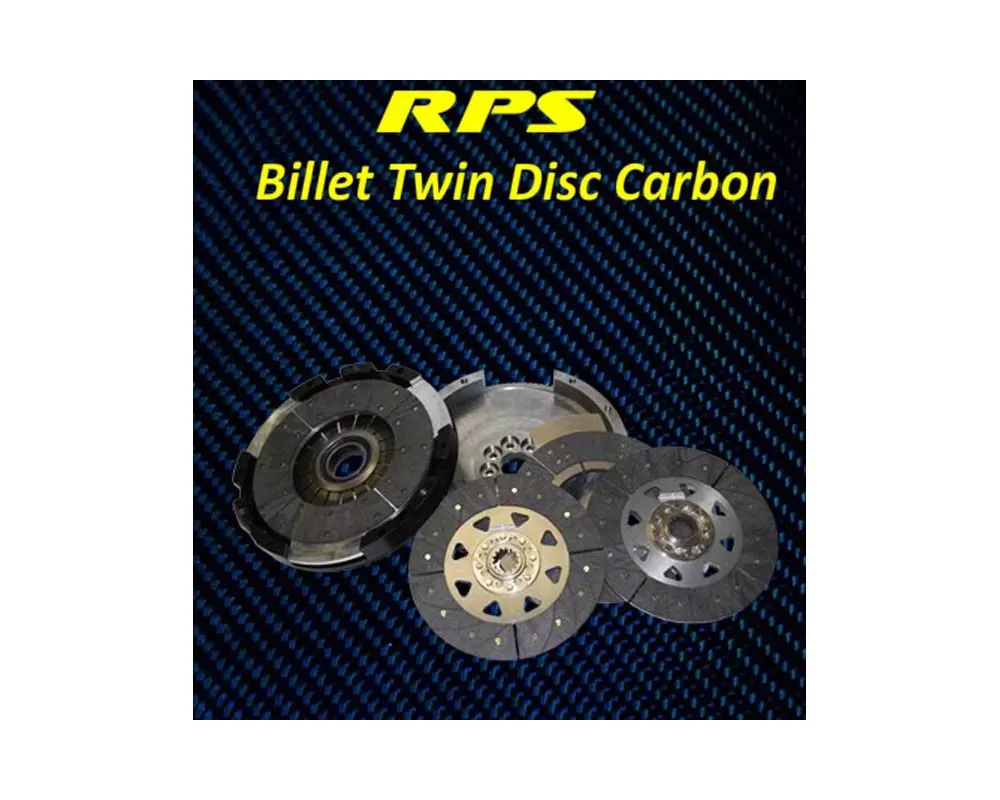 RPS Billet Strapless Twin Carbon Clutch with Aluminum Flywheel Toyota Supra TT 93-98 - BC2PK-22170-AL