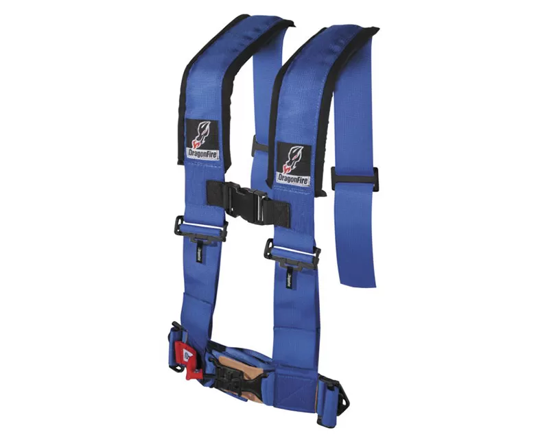 DragonFire H-Style 4-Point 2" Harness Blue - 14-0039