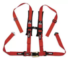 DragonFire H-Style 4-Point 2 Inch Harness (Sewn In) Red - 14-0026