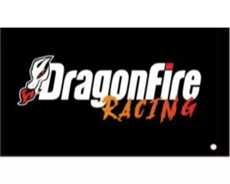 DragonFire 24x14" Double Sided Whip Flags - DFR Black - 04-0119