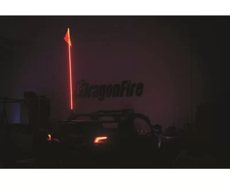 DragonFire Remote Controlled LED Lighted Whip 4 Feet RGB LEDs - 11-0040