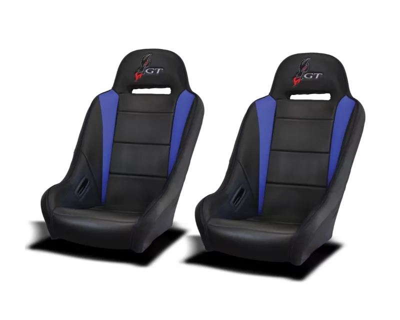DragonFire HighBack GT Seats Black And Blue Polaris RZR | Genera | XP - 15-1157