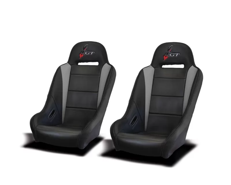 DragonFire HighBack GT Seats Black And Titanium Polaris RZR | Genera | lXP - 15-1159