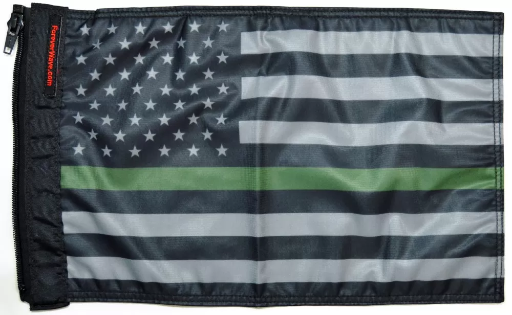 Forever Wave USA Subdued Thin Green Line Flag - 5388