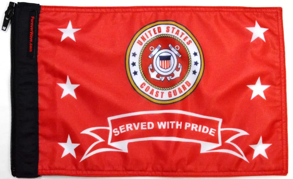 Forever Wave Coast Guard Served With Pride Flag - 5398