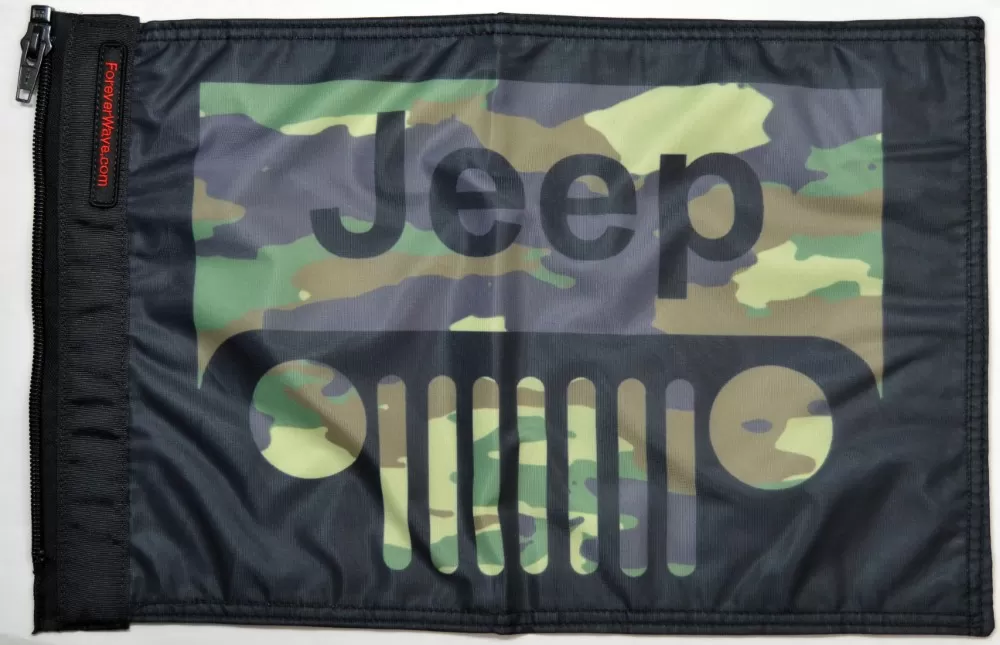 Forever Wave Jeep Grill Camo Flag - 5452