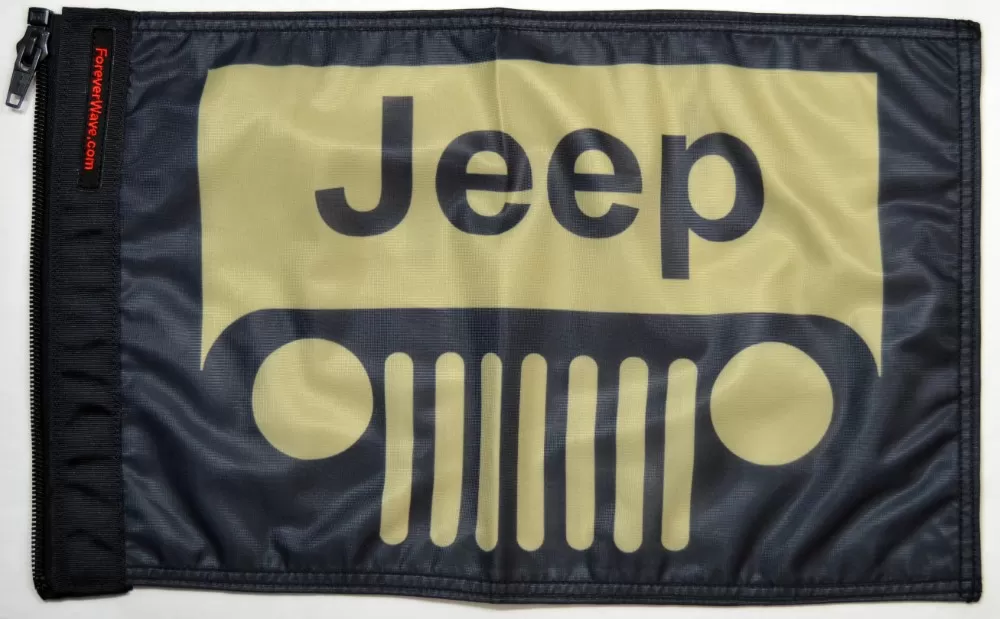 Forever Wave Jeep Grill Tan Flag - 5453