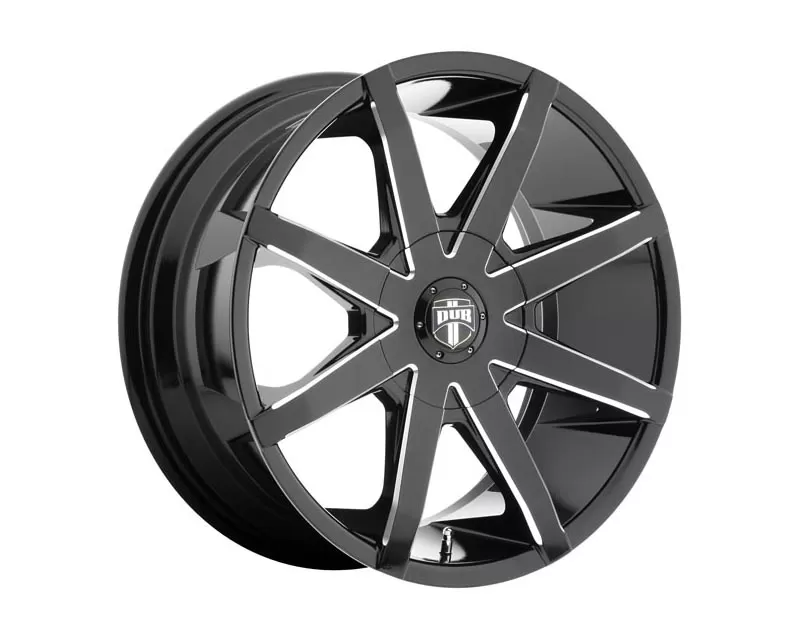 DUB S109 Push Wheel 20x8.5 Blank 22mm Gloss Black Milled - S109208500+22D
