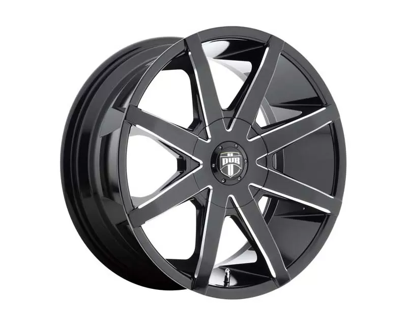 DUB 1PC S109 Push Wheel 20x8.5 6X120/6X132 35mm Gloss Black Milled - S1092085F9+35