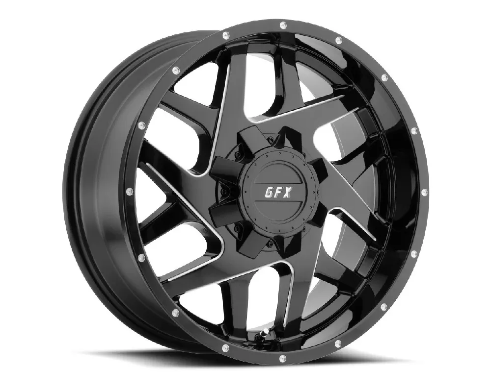 G-FX Wheels TR-Mesh2 Gloss Black Milled Wheel 17x9 5x127/139.7 0 - TM2 790-5009-00 GBM