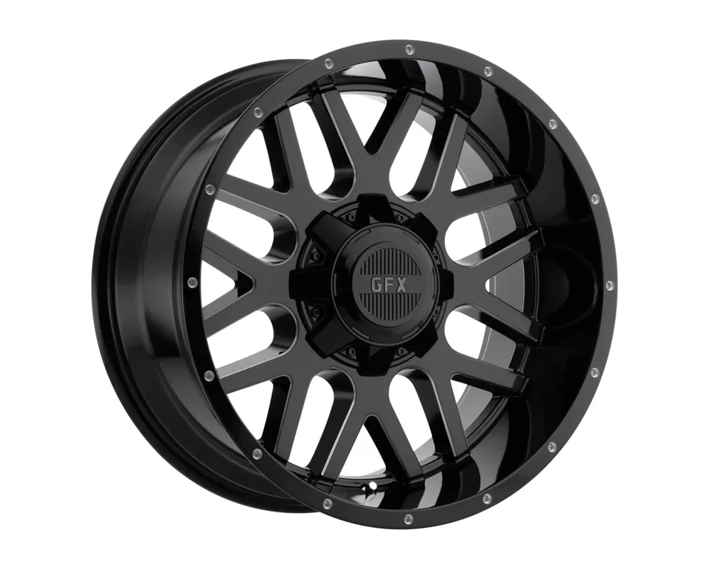 G-FX Wheels TM4 Gloss Black Milled Wheel 17x9 5x114.3/127 12mm - TM4 790-5008-12 GBM