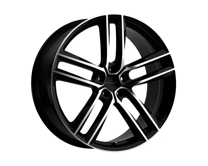 Milanni Wheels Clutch Wheel 18x8.5 5x114.3 32 BKGLMS Gloss Black Machined Face - 475-8865GBMF32
