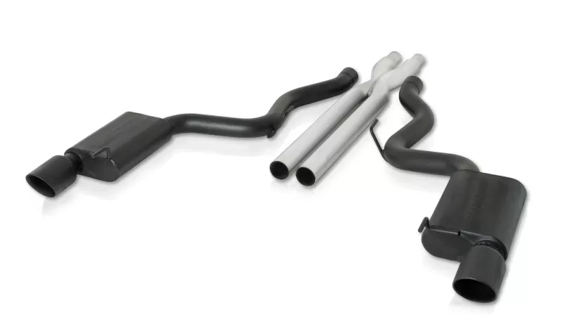Gibson Performance Stainless Black Catback Dual Exhaust System Ford Mustang GT 5.0L 2015-2022 - 619013-B