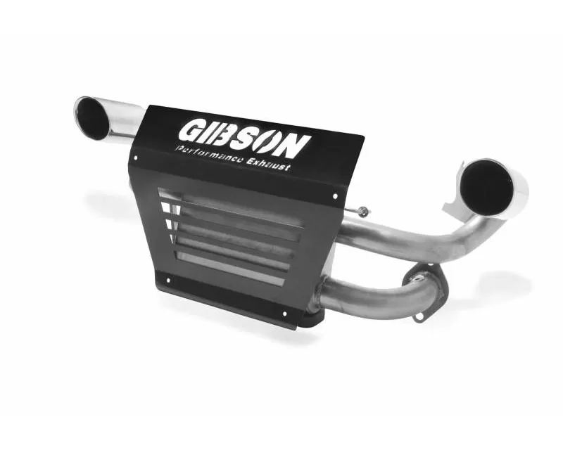 Gibson Performance Stainless Slip-On Dual Muffler Exhaust with 4 Inch Intercooled Slash Tips Polaris RZR XP 1000 | RS1 2015-2018 - 98021